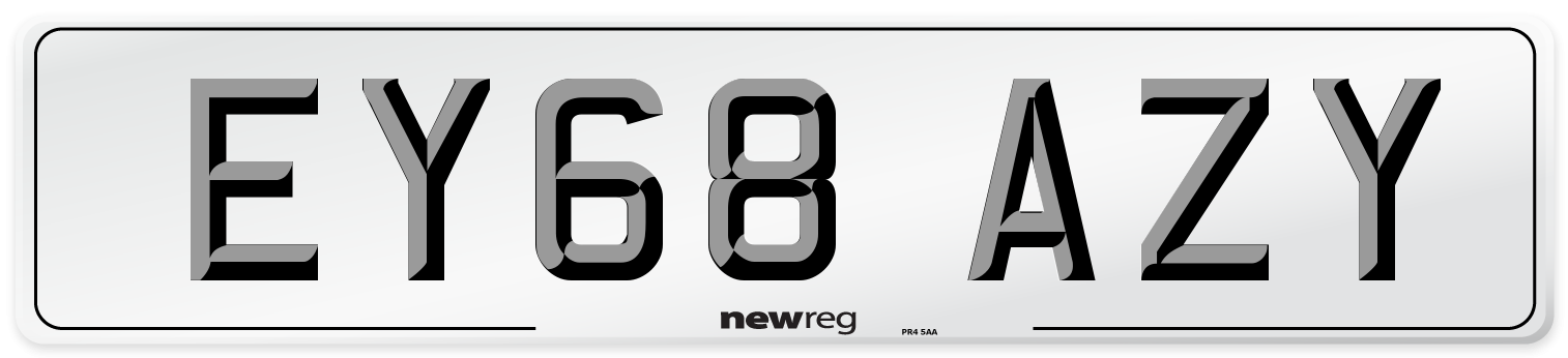 EY68 AZY Number Plate from New Reg